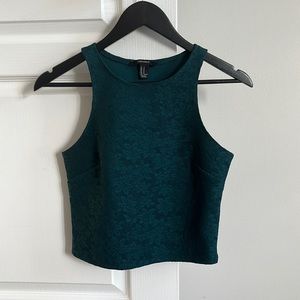 Forever21 teal crop top